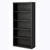 Lorell Fortress Series Bookcase - 34.5'' x 13''72'' - 5 Shelve(s) - Material: Steel - Finish: Charcoal, Powder Coated - Adjustable Shelf, Welded, Durable