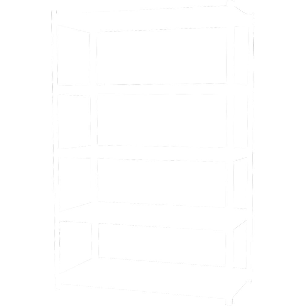 Lorell Iron Horse 2300 lb Capacity Riveted Shelving - 5 Shelf(ves) - 72'' Height x 48'' Width x 24'' Depth - 30% Recycled - Black - Steel, Particleboard - 1 Each