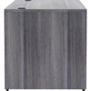 Lorell Essentials Series Rectangular Desk Shell - 72'' x 30''29.5'' , 1'' Top - Laminate, Weathered Charcoal Table Top - Grommet