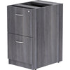 Lorell Essentials Series File/File Fixed File Cabinet - 16'' x 22''28.3'' - 2 x File Drawer(s) - Finish: Laminate, Weathered Charcoal - File Drawer
