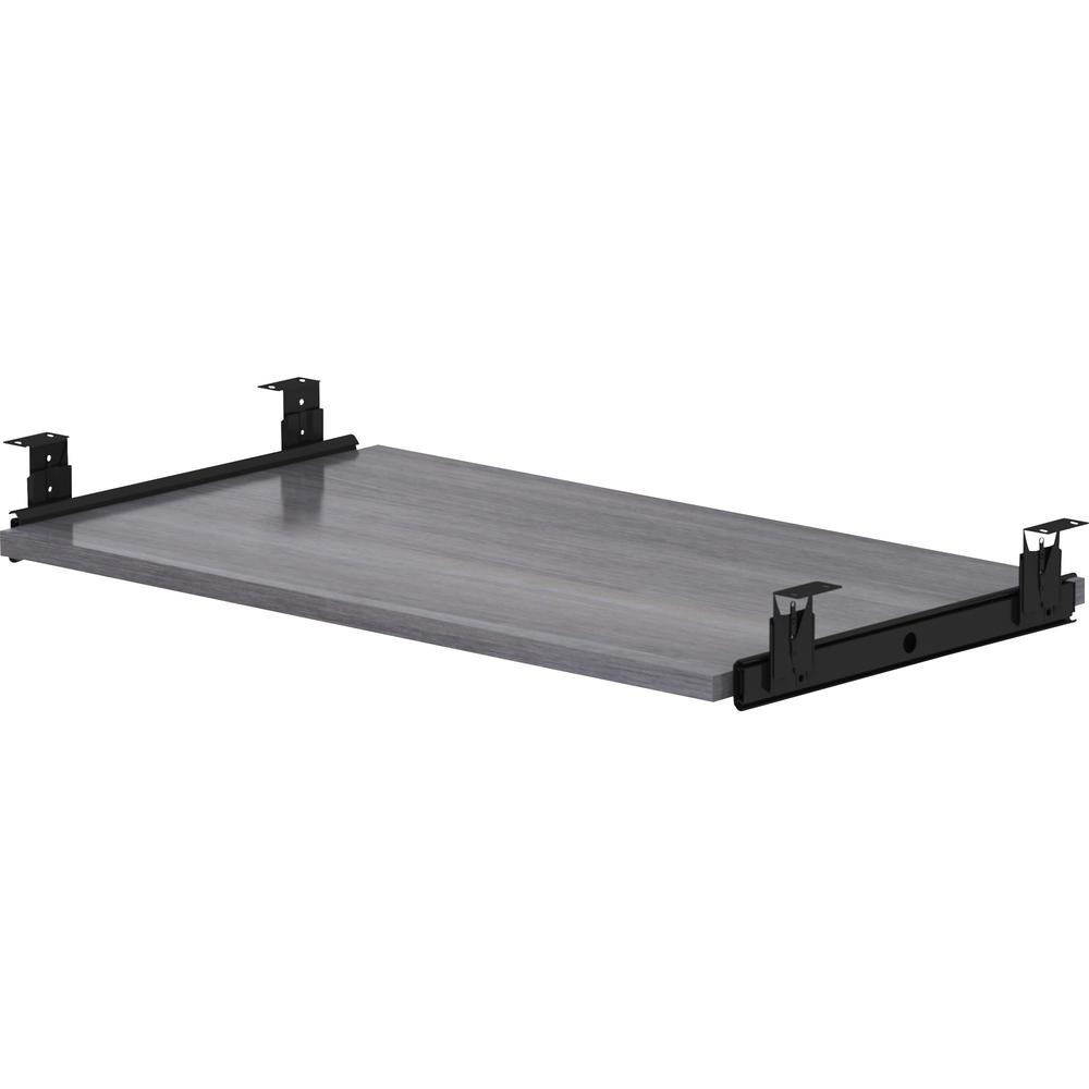 Lorell Universal Keyboard Tray - 26'' x 0.8'' x 15.4'' - Finish: Charcoal