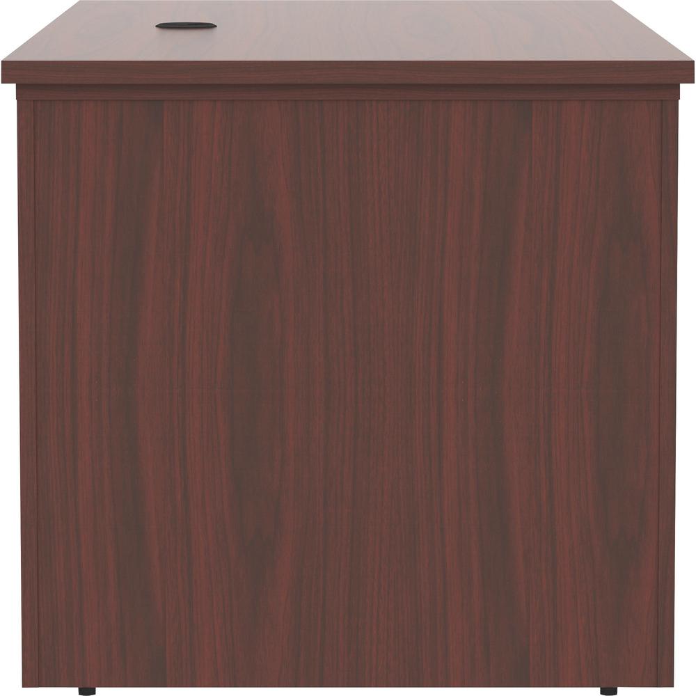 Lorell Essentials Series Sit-to-Stand Desk Shell - 0.1'' Top, 1'' Edge, 60'' x 29''49'' - Finish: Mahogany - Mahogany Laminate Table Top