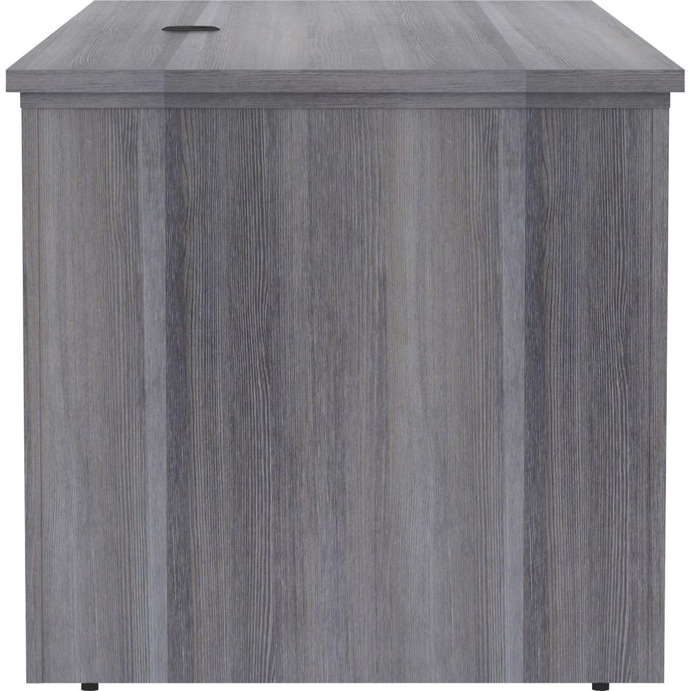 Lorell Essentials Series Sit-to-Stand Desk Shell - 0.1'' Top, 1'' Edge, 72'' x 29''49'' - Finish: Weathered Charcoal - Laminate Table Top