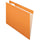 Pendaflex 1/5 Tab Cut Letter Recycled Hanging Folder - 8 1/2'' x 11'' - Orange - 10% Recycled - 25 / Box