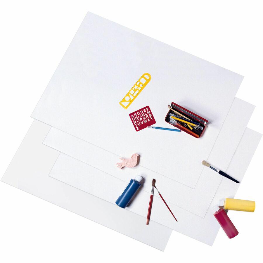 UCreate Coated Poster Board - Printing - 22''Width x 28''Length - 50 / Carton - White