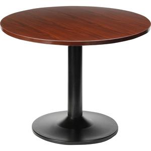 Lorell Essentials Conference Tabletop - Laminated Round, Mahogany Top - Contemporary Style x 41.38'' Table Top Width x 41.38'' Table Top Depth x 1'' Table Top Thickness - Assembly Required - Wood Top Mat