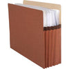Business Source Straight Tab Cut Letter Recycled File Pocket - 8 1/2'' x 11'' - 1200 Sheet Capacity - 5 1/4'' Expansion - Redrope - 30% Recycled - 10 / Box