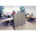 Screenflex Portable Room Dividers - 72'' Height x 24.1 ft Length - Black Metal Frame - Polyester - Stone - 1 Each