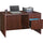 Lorell Essentials Series Rectangular Desk Shell - 47.3'' x 29.5'' x 1'' x 29.5'' - Finish: Laminate, Mahogany - Grommet, Modesty Panel, Cord Management, Adjustable Feet