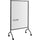 Safco Impromptu Magnetic Whiteboard Screens - White Surface - Black Steel Frame - Rectangle - Magnetic - Marker Tray, Casters - Assembly Required - 1 Each