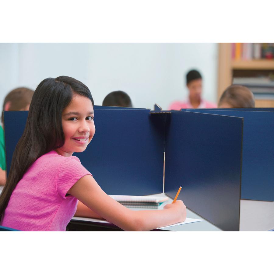 Pacon Round Table Privacy Board - 48'' Diameter x 14'' Height - 1 Each - Blue