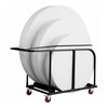 Lorell Round Planet Table Trolley Cart - Steel - 52'' Width x 32.75'' Depth x 40.16'' Height - Charcoal - For 16 Devices - 1 Each