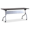 Lorell Flip Top Training Table - Rectangle Top - Four Leg Base - 4 Legs x 72'' Table Top Width x 23.50'' Table Top Depth - 29.50'' Height x 70.88'' Width x 23.63'' Depth - Assembly Required - Espresso, Sil
