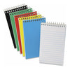 Ampad Topbound Memo Notebooks - 50 Sheets - Wire Bound - 3'' x 5'' Sheet Size - White Paper - Assorted Pressboard Cover - Rigid, Mediumweight - Recycled - 5 / Bundle