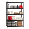 Lorell Iron Horse 2300 lb Capacity Riveted Shelving - 5 Shelf(ves) - 72'' Height x 48'' Width x 24'' Depth - 30% Recycled - Black - Steel, Particleboard - 1 Each