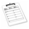 Business Source Flat Clip Clipboard - 9'' x 12'' Sheet Size - Plastic - Clear - 6 / Bundle