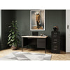 Lorell Fortress Series 48'' Right Single-Pedestal Desk - 48'' x 29.5''30'' , 0.8'' Modesty Panel, 1.1'' Top - Single Pedestal on Right Side - Square Edge - Material: Steel - Finish: Black