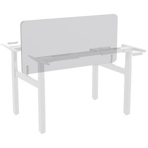 Lorell Acoustic Desktop Privacy Panel - 59'' Width x 23.6'' Height - Polyester Fiber - Light Gray - 1 Each