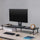 Lorell Quick-Install Monitor Laptop Riser - 4.80'' Height x 39.40'' Width x 10.20'' Depth - Powder Coated - Steel, Particleboard, Silicone - Black - Norstar