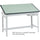 Safco Precision Drafting Table Base - Enamel Four Leg Base - 35.50'' Height x 56.38'' Width x 30.50'' Depth - Assembly Required - Gray - Steel - 1 Each