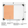 Lorell Combo Dry-Erase/Cork Board - 24'' Board Height x 36'' Board Width - Natural Cork Surface - Self-healing - Aluminum Frame - 1 Each