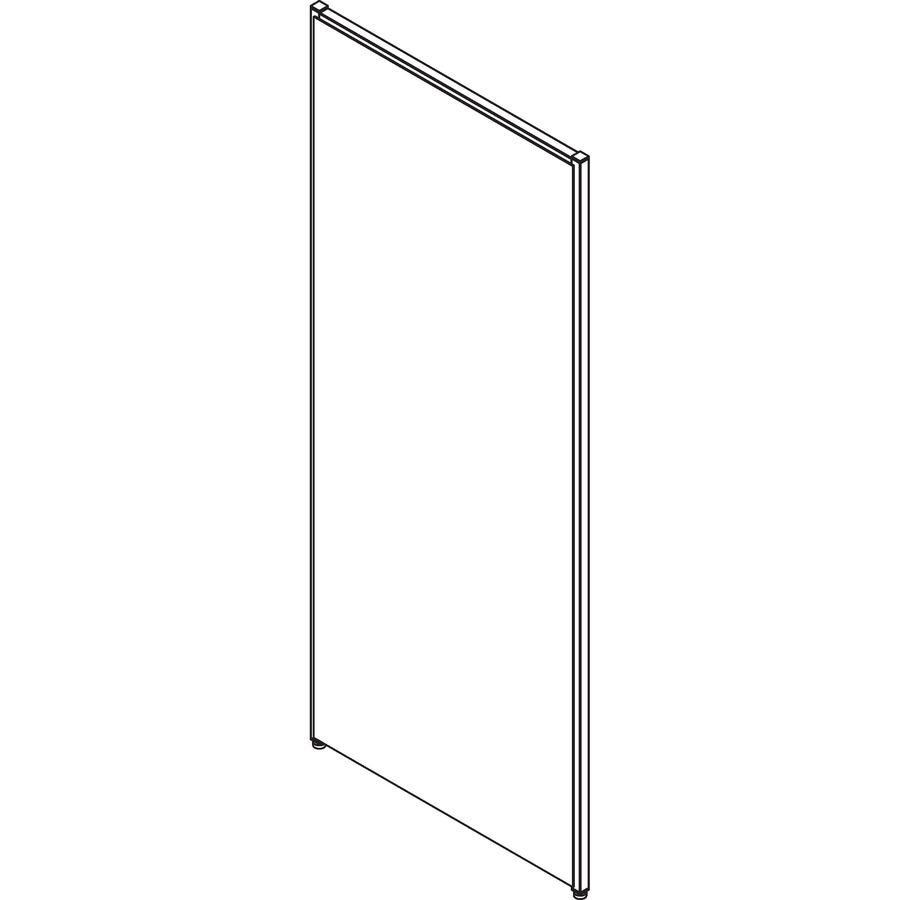 Lorell Panel System Partition Fabric Panel - 30.5'' Width x 71'' Height - Steel Frame - Gray - 1 Each