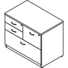 Lorell Essentials Series Box/Box/File Lateral File - 1'' Side Panel, 0.1'' Edge, 35.5'' x 22''29.5'' Lateral File - 4 x Box, File Drawer(s) - Cherry Laminate Table Top - Versatile, Ball Bearing Glide, Draw