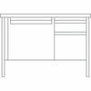 Lorell Fortress Series Walnut Top Teacher's Desk - 48'' x 30''29.5'' - Box, File Drawer(s) - Single Pedestal on Right Side - T-mold Edge
