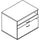 Lorell Relevance Series 2-Drawer File Cabinet Credenza w/Open Shelf - 29.5'' x 22''23.1'' - 2 x File, Storage Drawer(s) - Finish: Walnut Laminate