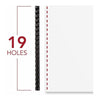 Mead CombBind Binding Spines - 0.43'' Maximum Capacity - 70 x Sheet Capacity - For Letter 8 1/2'' x 11'' Sheet - Black - Plastic - 125 / Box