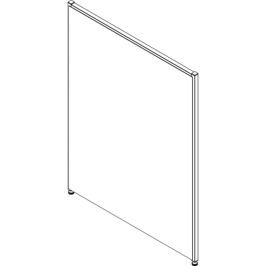 Lorell Panel System Partition Fabric Panel - 36'' Width x 48'' Height - Fabric, Steel - Gray - 1 Each