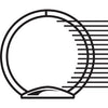 Lion Insta-Cover Round Ring Easel Binder - 3/4'' Binder Capacity - Letter - 8 1/2'' x 11'' Sheet Size - 3 x Round Ring Fastener(s) - 40 Pocket(s) - Black - Recycled - Label Holder, Reinforced Sewn Edge,