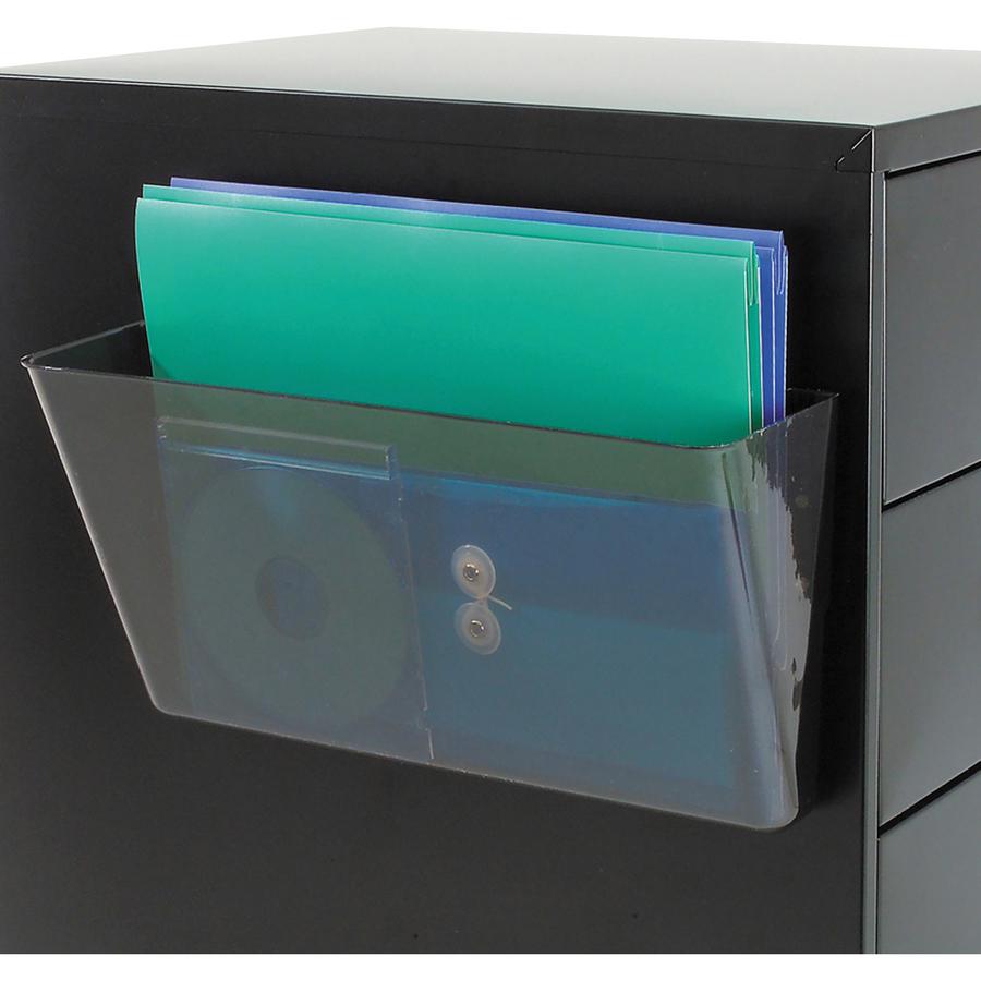 Deflecto Magnetic DocuPocket - 7'' Height x 13'' Width x 4'' Depth - Smoke - Plastic - 1 Each - deflecto