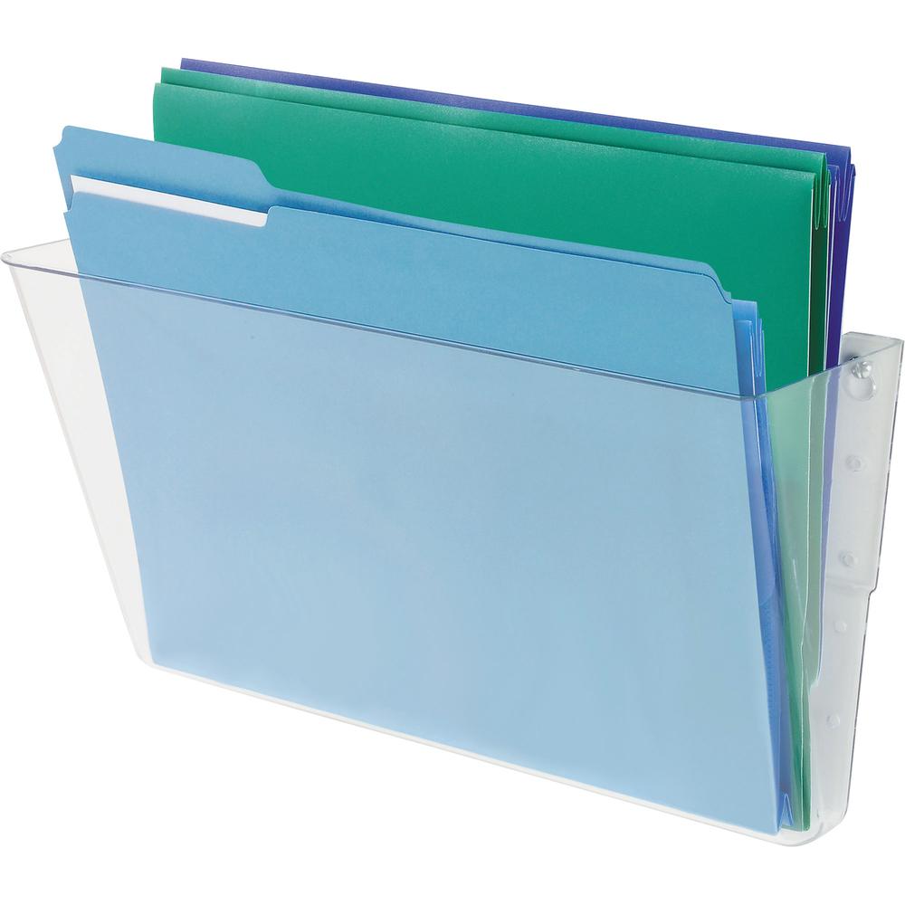 Deflecto EZ Link Stackable DocuPocket - 1 Compartment(s) - 7'' Height x 13'' Width x 4'' Depth - Stackable - Clear - Plastic - 1 Each - deflecto