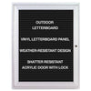 Ghent Outdoor Letterboards - 24'' Height x 36'' Width - Weather Resistant, Shatter Resistant, Lock, Water Resistant, Mounting System - Silver Aluminum Frame - 1 Each