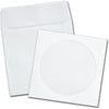 Quality Park CD/DVD Sleeve - CD/DVD - 5'' Width x 5'' Length - 24 lb - Polypropylene - 250 / Box - White