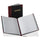 Boorum & Pease 150-page Record Ruled Log Book - 150 Sheet(s) - Thread Sewn - White - Black, Red Cover - 1 Each