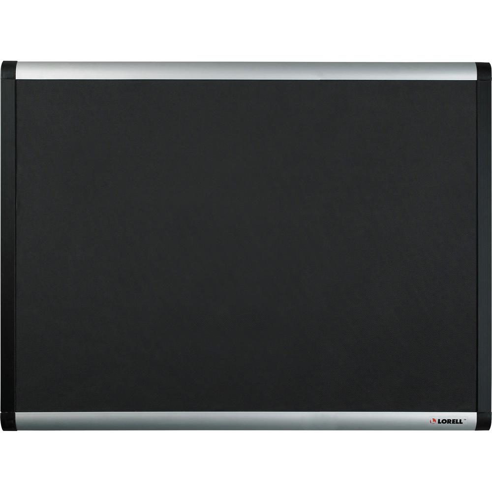 Lorell Mesh Bulletin Board - 48'' Height x 72'' Width - Fabric Surface - Black Anodized Aluminum Frame - 1 Each