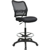Office Star Air Grid Mesh Back Drafting Chair - Mesh Seat - Mesh Back - 5-star Base - Black - 20'' Seat Width x 19.75'' Seat Depth - 21.3'' Width x 25.5'' Depth x 51'' Height - Office Star Products