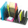 Safco Onyx Deluxe Desktop Organizer - 12.6'' Height x 4.3'' Width x 4.3'' Depth - Powder Coated - Black - Steel - 1 Each