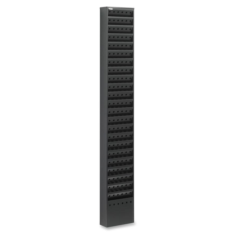 Safco 23-Pocket Steel Magazine Rack - 23 Pocket(s) - 65.50'' Height x 10'' Width x 4'' Depth - Floor - Scratch Resistant - Powder Coated - Black - Steel - 1 Each