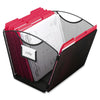 Safco Onyx Mesh Desktop Tub File - 9.5'' Height x 12.5'' Width x 13.8'' DepthDesktop - Powder Coated - Black - Steel - 1 Each