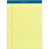 TOPS Docket Legal Rule Writing Pads - 50 Sheets - Double Stitched - 16 lb Basis Weight - 8 1/2'' x 11 3/4'' Sheet Size - 11.75'' Height x 8.5'' Width - Canary Paper - Rigid, Heavyweight, Bleed Resistant,