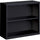 Lorell Fortress Series Bookcase - 34.5'' x 13'' x 30'' - 2 x Shelf(ves) - Black - Powder Coated - Steel - Recycled