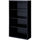 Lorell Fortress Series Bookcase - 34.5'' x 13'' x 60'' - 4 x Shelf(ves) - Black - Powder Coated - Steel - Recycled