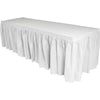 Genuine Joe Nonwoven Table Skirts - 14 ft Length x 29'' Width - Adhesive Backing - Polyester - White - 1 Each