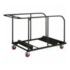 Lorell Round Planet Table Trolley Cart - Steel - 52'' Width x 32.75'' Depth x 40.16'' Height - Charcoal - For 16 Devices - 1 Each