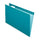 Pendaflex 1/5 Tab Cut Legal Hanging Folder - 8 1/2'' x 14'' - Internal Pocket - 11 pt. - Teal - Reinforced, Tear Resistant, Durable - 25 / Box