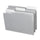 Pendaflex 1/3 Tab Cut Legal Top Tab File Folder - 8 1/2'' x 14'' - Internal Pocket - Top Tab Location - Assorted Tab Position - 11 pt. - Gray - Acid-free, Reversible - 100 / Box