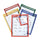 C-Line Super Heavyweight Plus Reusable Dry Erase Pockets - Red, Orange, Yellow, Green, Blue Frame - Rectangle - Reusable, Heavyweight, Sturdy, Easy to Clean, Eyelet - 25 / Box